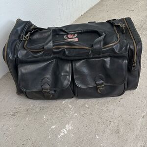 Vintage Lamborghini leather travel bag